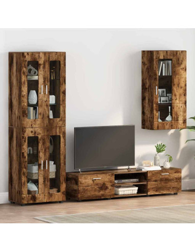 Mobile a muro Rovere fumo 55 x 29 x 100 cm Legno multistrato