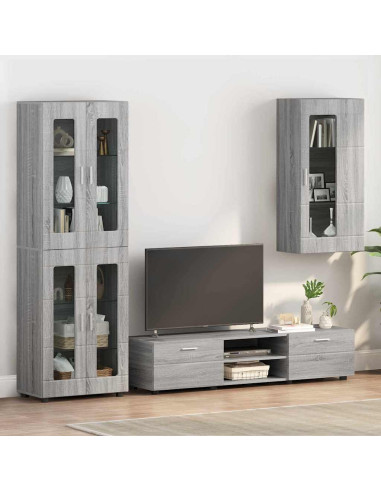 Mobile a muro Grigio sonoma 55 x 29 x 100 cm Legno multistrato