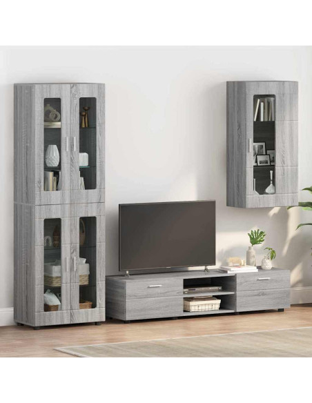 Mobile a muro Grigio sonoma 55 x 29 x 100 cm Legno multistrato