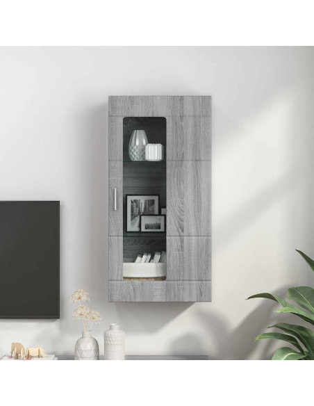 Mobile a muro Grigio sonoma 55 x 29 x 100 cm Legno multistrato
