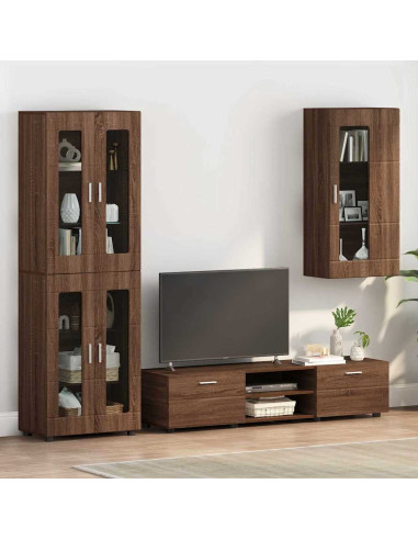 Mobile a muro Rovere marrone 55 x 29 x 100 cm Legno multistrato