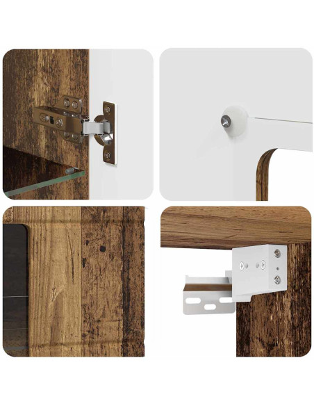 Mobile a muro Legno vecchio 55 x 29 x 100 cm Legno multistrato