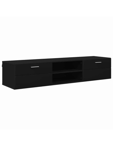 Mobile TV con cassetto Nero 150 x 39 x 30 cm Legno multistrato