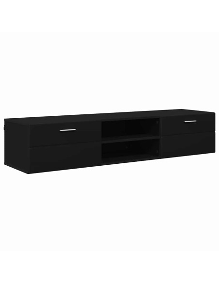 Mobile TV con cassetto Nero 150 x 39 x 30 cm Legno multistrato