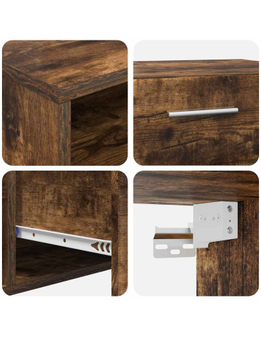 Mobile TV Rovere fumo 150 x 39 x 30 cm Legno multistrato