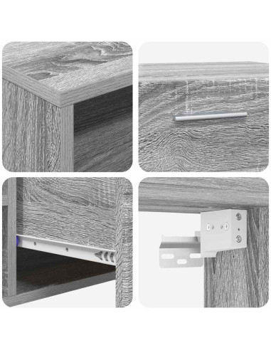 Mobile TV Grigio sonoma 150 x 39 x 30 cm Legno multistrato