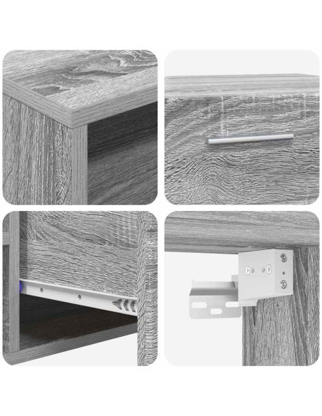 Mobile TV Grigio sonoma 150 x 39 x 30 cm Legno multistrato