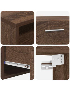 Mobile TV Rovere marrone 150 x 39 x 30 cm Legno multistrato 2