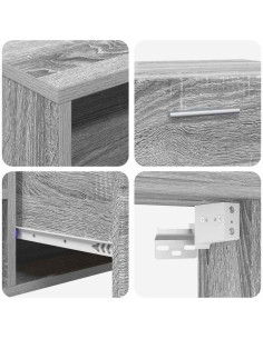 Mobile TV Grigio sonoma 100.5 x 39 x 30 cm Legno multistrato 2