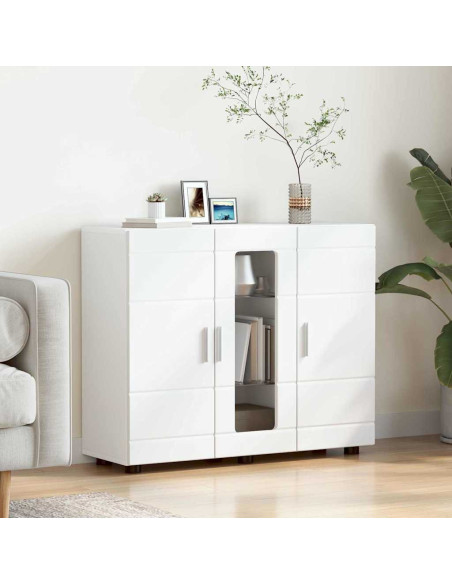 Credenza con porta Bianco 55.5 x 29 x 100 cm Legno multistrato