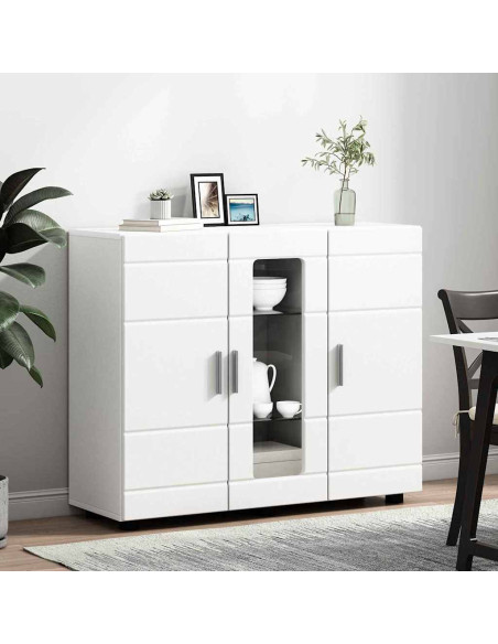 Credenza con porta Bianco 55.5 x 29 x 100 cm Legno multistrato