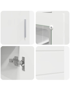 Credenza Bianco lucido 55.5 x 29 x 100 cm Legno multistrato 2