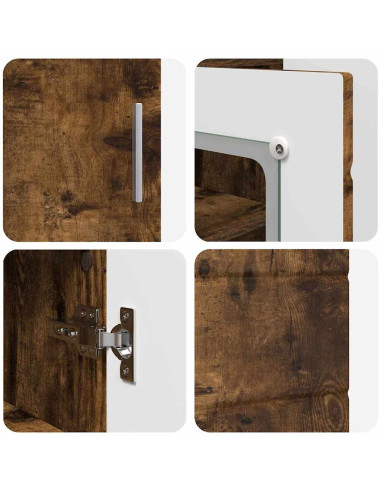 Credenza Rovere fumo 55.5 x 29 x 100 cm Legno multistrato