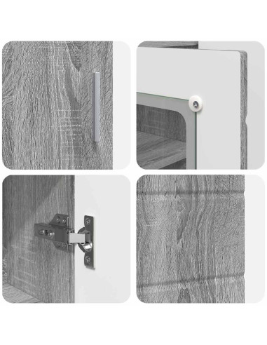 Credenza Grigio sonoma 55.5 x 29 x 100 cm Legno multistrato