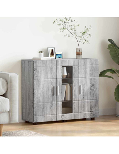 Credenza Grigio sonoma 55.5 x 29 x 100 cm Legno multistrato