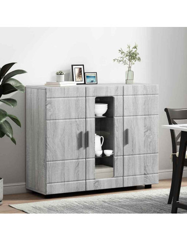 Credenza Grigio sonoma 55.5 x 29 x 100 cm Legno multistrato