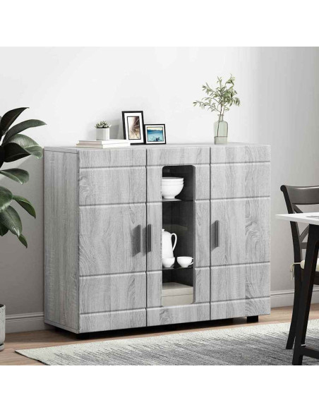 Credenza Grigio sonoma 55.5 x 29 x 100 cm Legno multistrato