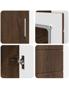 Credenza Rovere marrone 55.5 x 29 x 100 cm Legno multistrato 2