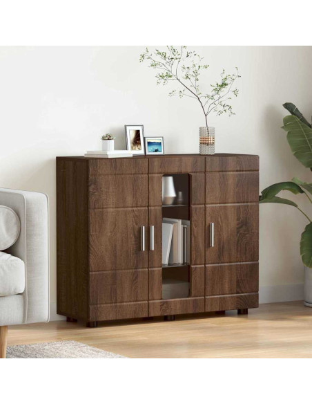 Credenza Rovere marrone 55.5 x 29 x 100 cm Legno multistrato