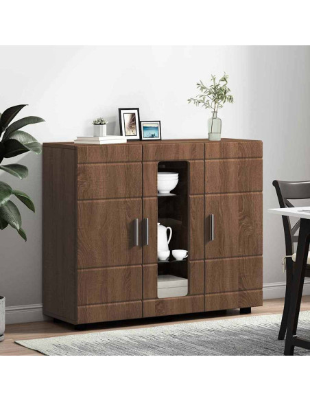 Credenza Rovere marrone 55.5 x 29 x 100 cm Legno multistrato