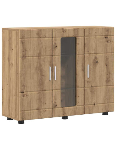 Credenza con lo scaffale rovere artigianale 55.5 x 29 x 100 cm
