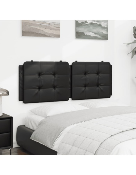 Cuscino Testiera Nero 137 cm in Similpelle