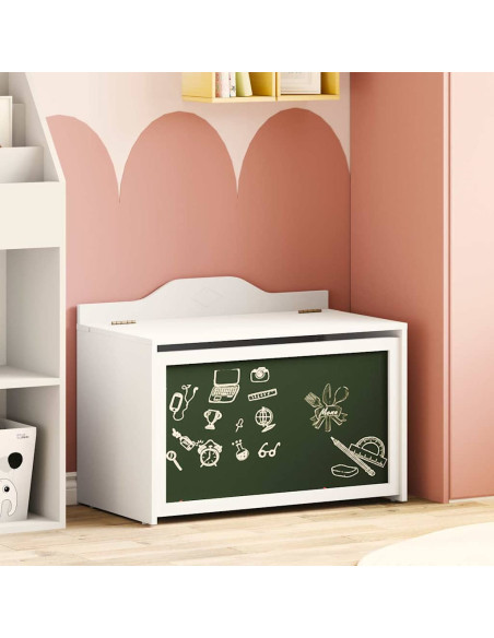 Scatola per Giocattoli Bianco 73 x 33 x 55 cm Legno multistrato