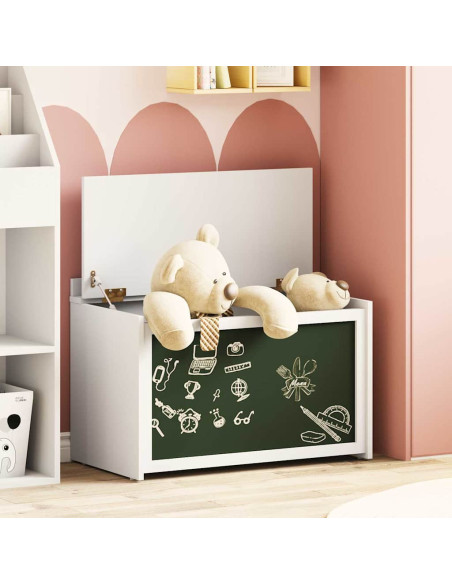 Scatola per Giocattoli Bianco 73 x 33 x 55 cm Legno multistrato