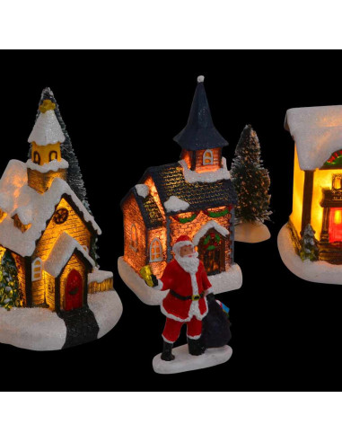 Decorazione Natalizia da Tavolo Multicolore Resina