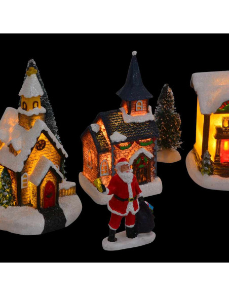 Decorazione Natalizia da Tavolo Multicolore Resina