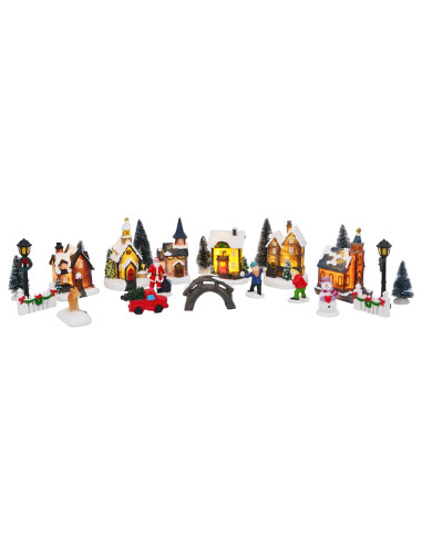 Decorazione Natalizia da Tavolo Multicolore Resina