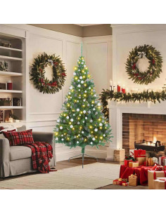 Albero di Natale artificiale preilluminato Verde 180 cm PVC 2