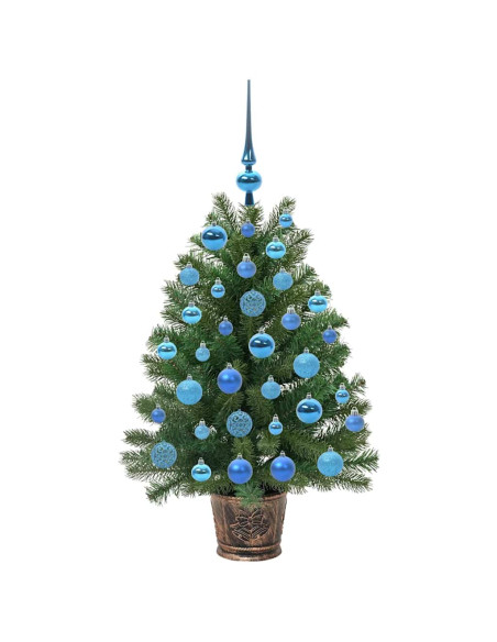 Albero di Natale artificiale con 150 LED Verde 90 cm PE e PVC