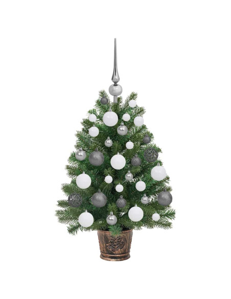 Albero di Natale artificiale con 150 LED Verde 75 cm PE e PVC