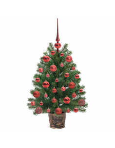 Albero di Natale artificiale con 150 LED Verde 75 cm PE e PVC
