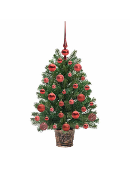 Albero di Natale artificiale con 150 LED Verde 65 cm PE e PVC