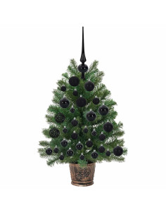 Albero di Natale artificiale con 150 LED Verde 65 cm PE e PVC