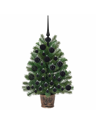 Albero di Natale artificiale con 150 LED Verde 75 cm PE e PVC