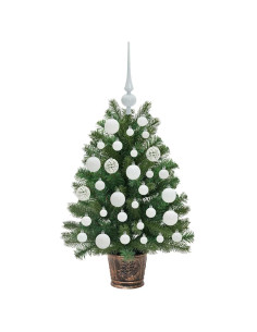 Albero di Natale artificiale con 150 LED Verde 65 cm PE e PVC