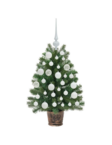 Albero di Natale artificiale con 150 LED Verde 75 cm PE e PVC