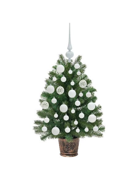 Albero di Natale artificiale con 150 LED Verde 65 cm PE e PVC