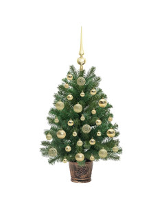 Albero di Natale artificiale con 150 LED Verde 65 cm PE e PVC