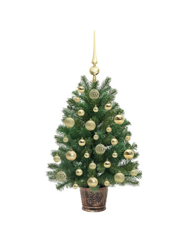 Albero di Natale artificiale con 150 LED Verde 75 cm PE e PVC