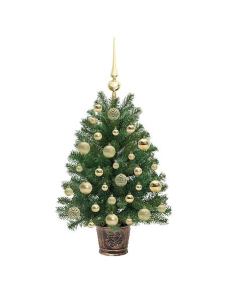 Albero di Natale artificiale con 150 LED Verde 65 cm PE e PVC