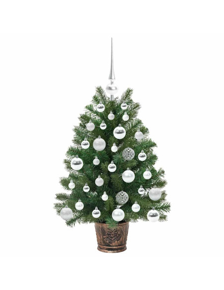 Albero di Natale artificiale con 150 LED Verde 65 cm PE e PVC