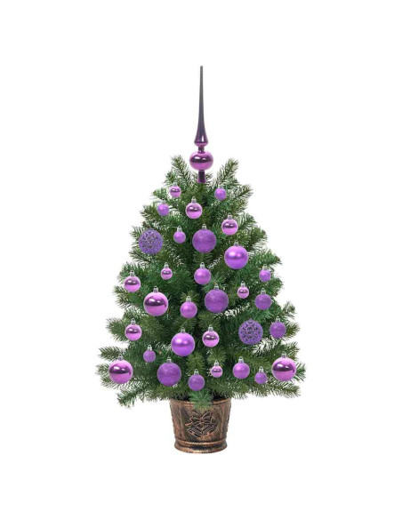 Albero di Natale artificiale con 150 LED Verde 75 cm PE e PVC
