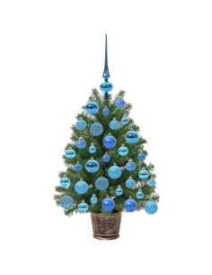 Albero di Natale artificiale con 150 LED Verde 65 cm PE e PVC