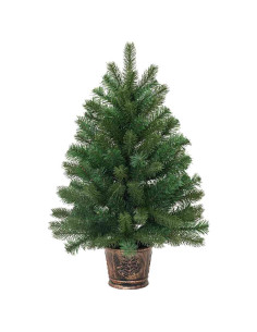 Albero di Natale artificiale con 150 LED Verde 95 cm PE e PVC