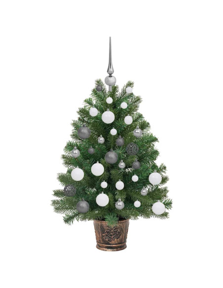 Albero di Natale artificiale con 150 LED Verde 90 cm PE e PVC