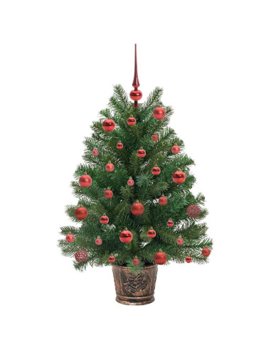 Albero di Natale artificiale con 150 LED Verde 95 cm PE e PVC